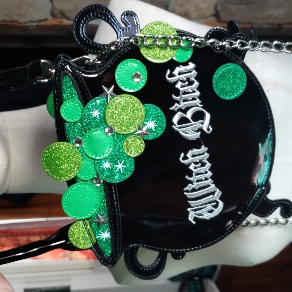 WITCH B!TCH DollsKill Cauldron Witch Witchy Purse Crossbody Bag - Picture 10 of 15